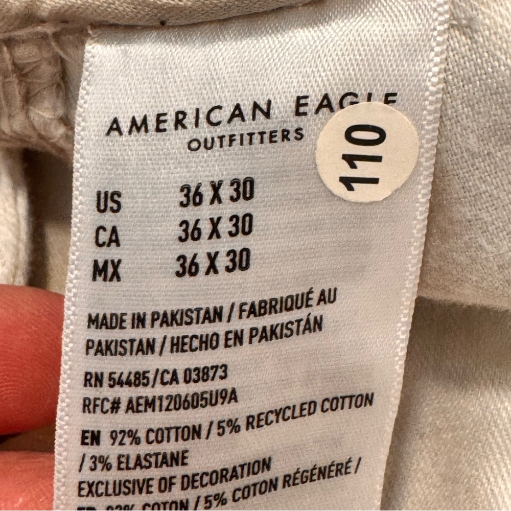 American Eagle Cargo Pants Slim Fit 36x30 Light Khaki - Picture 5 of 7
